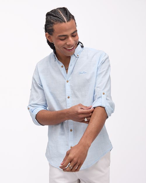 Camisa Hombre Piet Celeste