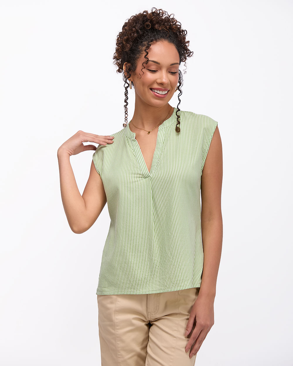 Blusa-Mujer-Eida-Verde-Empolvado-S