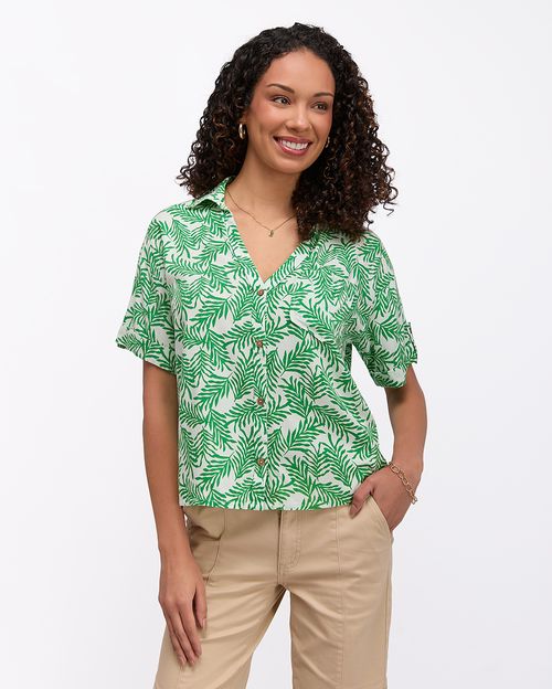 Blusa Mujer Camile Print Verde