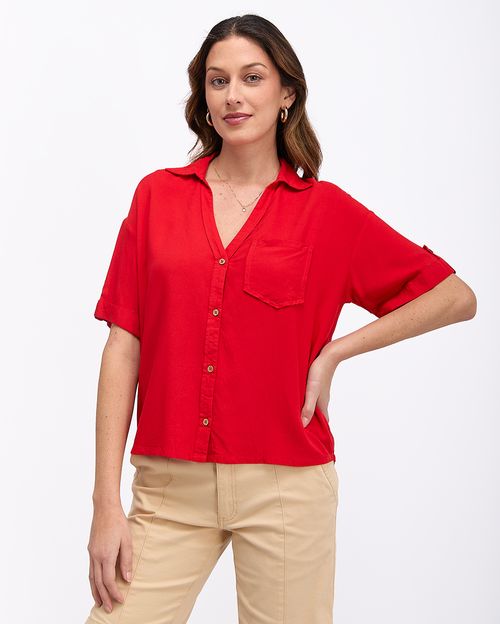 Blusa Mujer Camile Solid Coral Chicle