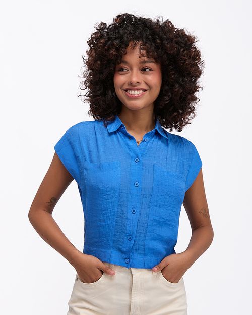 Blusa Mujer Kaira Azul Campana