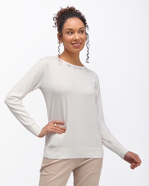 Chompa Mujer Namora Blanco Optico