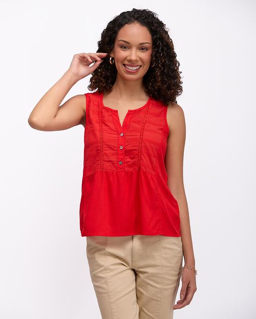 Blusa Mujer Maribel Solid Rojo Flama