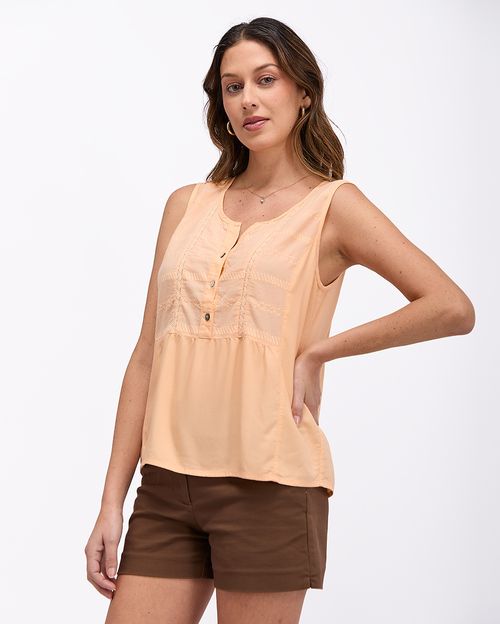 Blusa Mujer Maribel Solid Melon Sunset