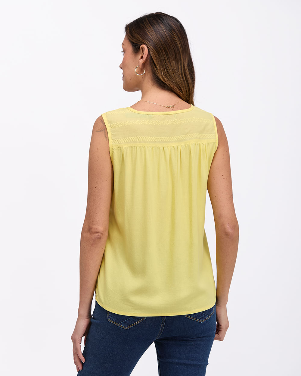 Blusa-Mujer-Maribel-Solid-Amarillo-Queen-S