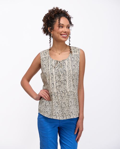 Blusa Mujer Maribel Print Crema Pastel