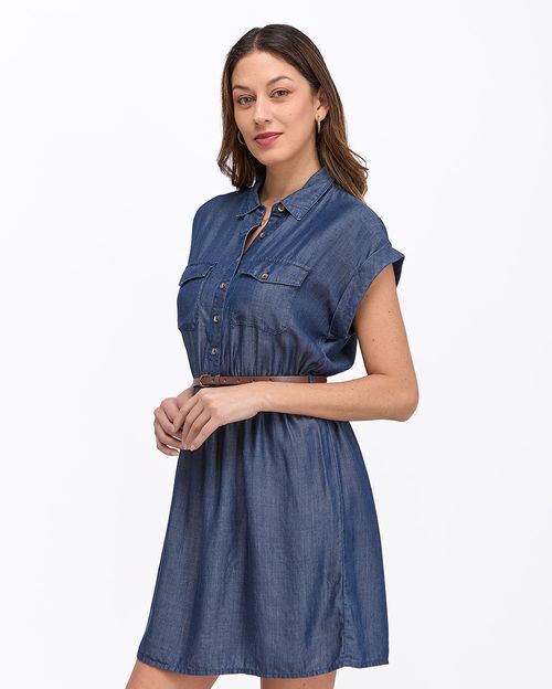 Vestido Mujer Indira Tencel Dark Wash