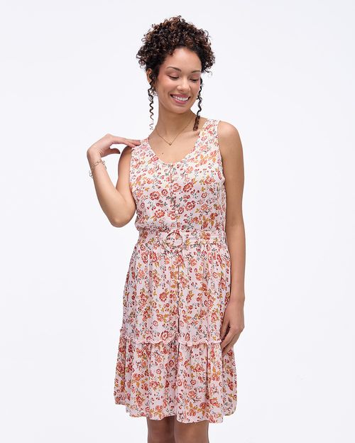 Vestido Mujer Martina Print Rosado Agua