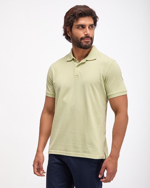 Polo Cuello Camisa Hombre Renato Verde Lima