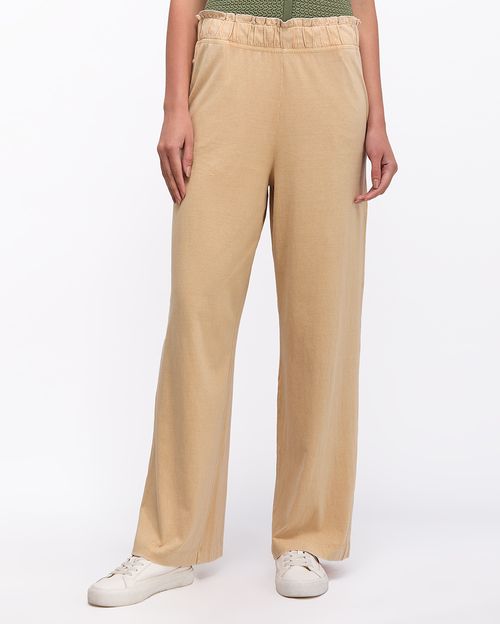 Pantalón Mujer Lila Beige Oscuro