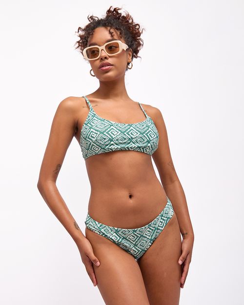 Bikini 2 Piezas Mujer Abs Verde Trellis