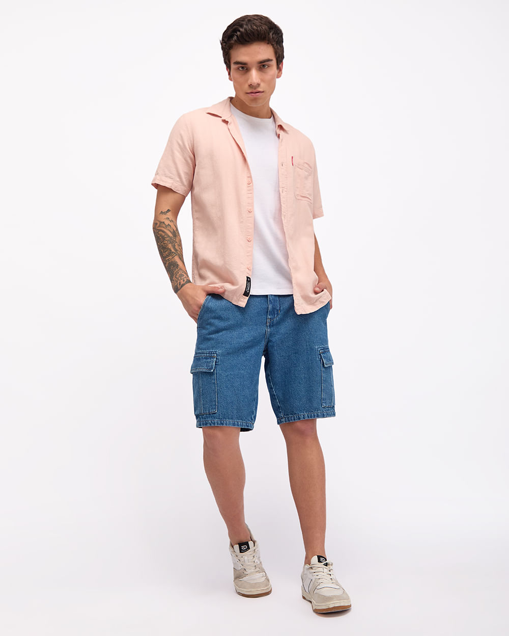Camisa-Hombre-Levi-Rosado-M