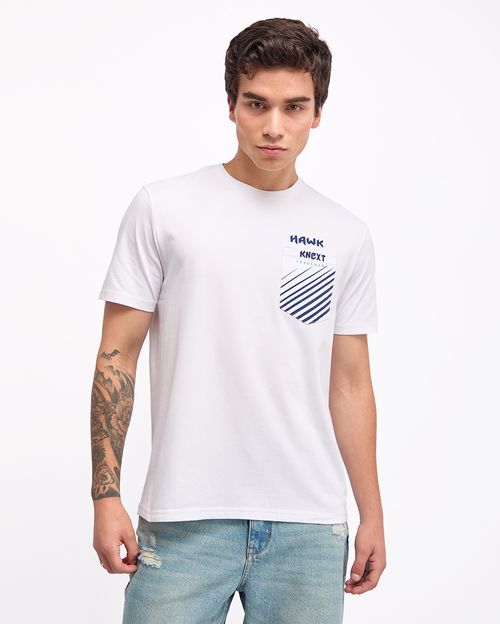 Polo Hombre Pock Blanco Optico
