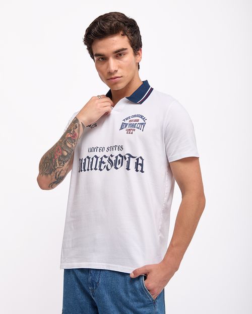 Polo Cuello Camisa Hombre Aldo Blanco Optico