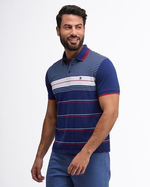 Polo Cuello Camisa Hombre Saylor Azulino Marino
