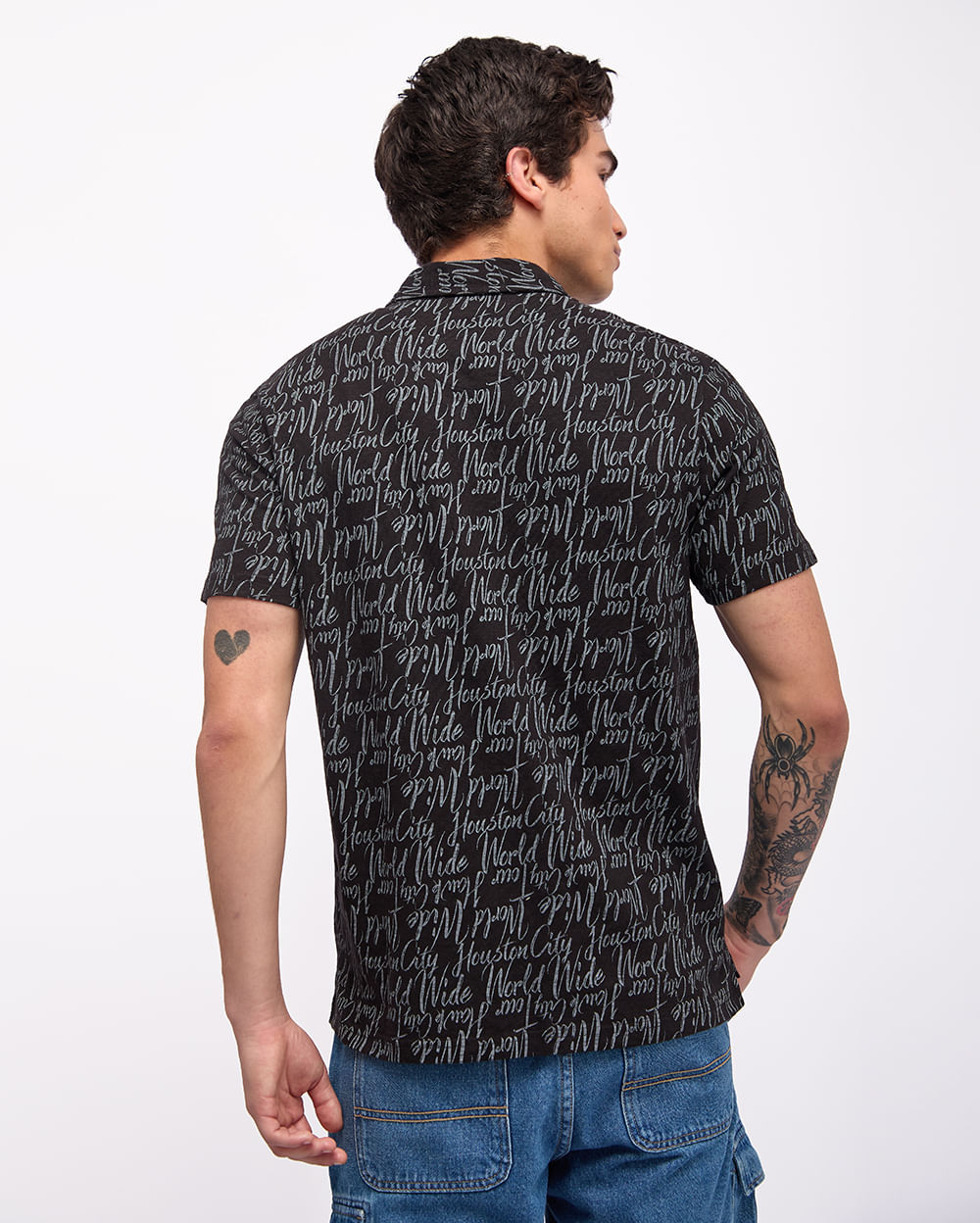 Polo-Cuello-Camisa-Hombre-Rodas-Negro-M