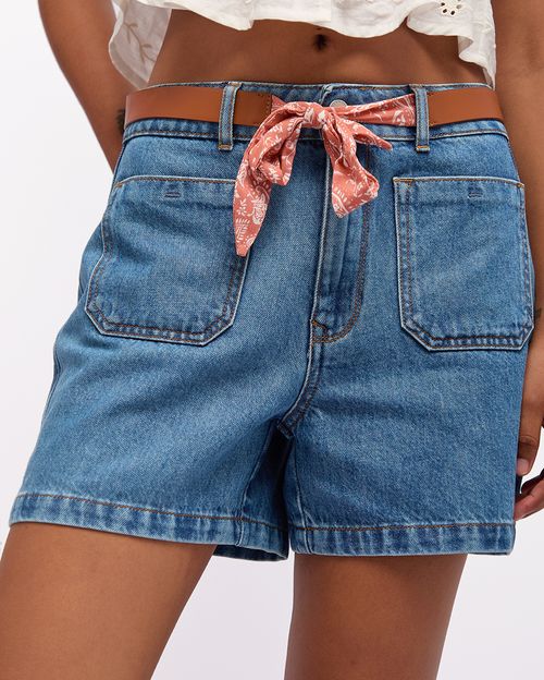 Short Denim Mujer Peggy Total Bleach Green