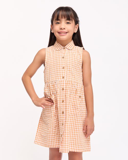 Vestido Niña Liz Mostaza Apricot