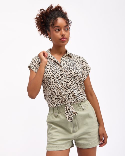 Blusa Mujer Sima Beige Crema