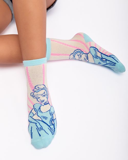Calcetines Pack X 2 Niña Mora Coco / Celeste Royal
