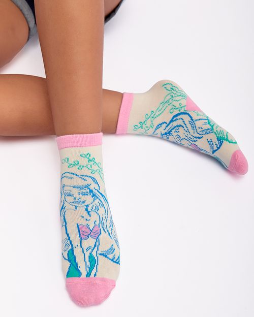 Calcetines Pack X 2 Niña Mora  Coco / Verde Neptuno