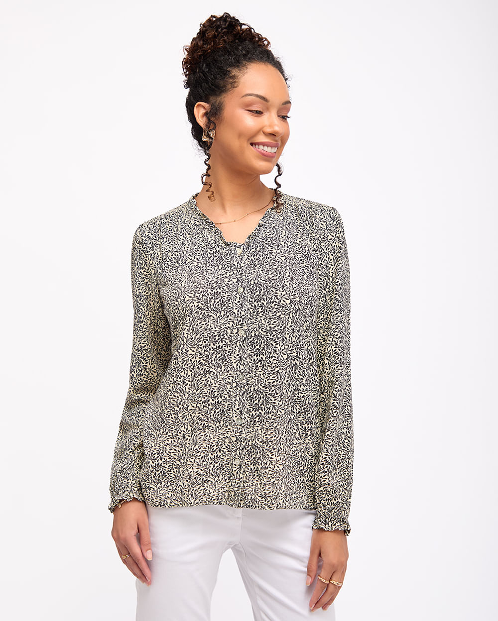 Blusa-Mujer-Agatha-Print-Beige-Crema-S