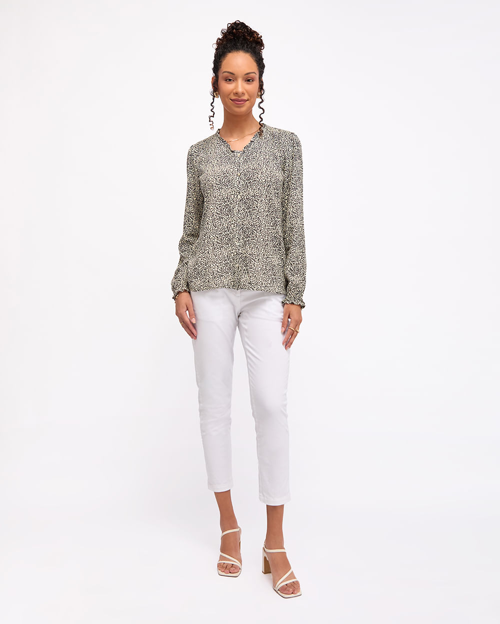Blusa-Mujer-Agatha-Print-Beige-Crema-S