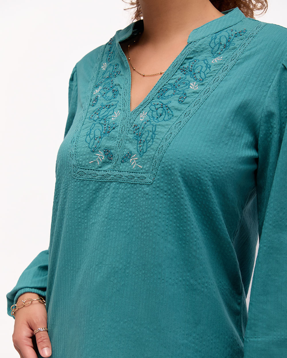 Blusa-Mujer-Teo-Turquesa-Peacock-S