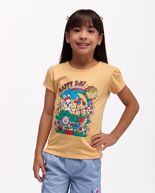 Polo Niña Aria Fucsia Floral