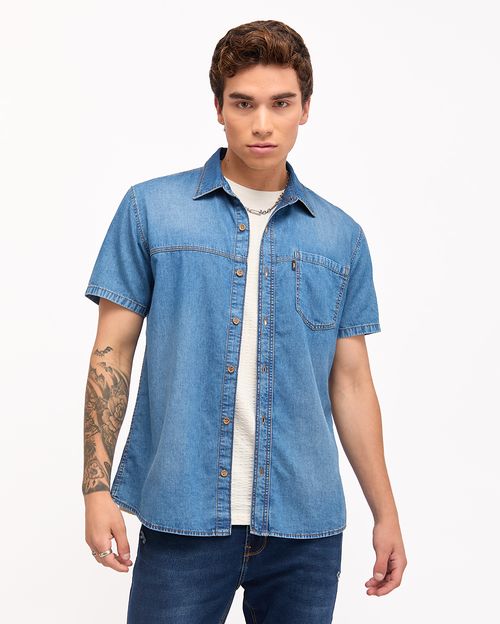 Camisa Hombre Rafael Total Smock Blue