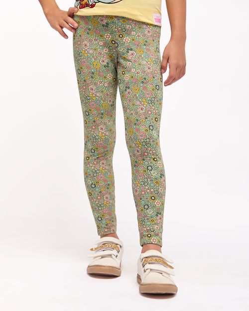 Legging Pack X 2 Niña Bella Verde Pera/Fucsia