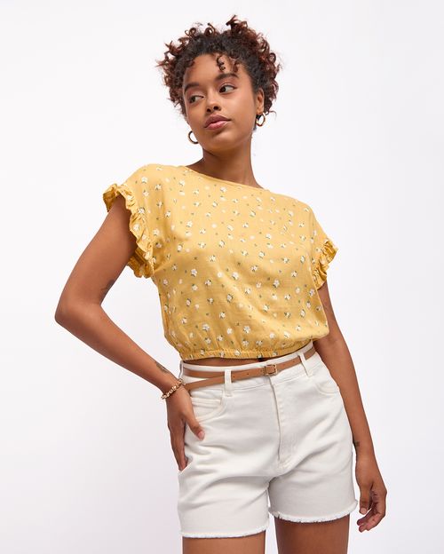 Blusa Mujer Briseida Mostaza Brillante