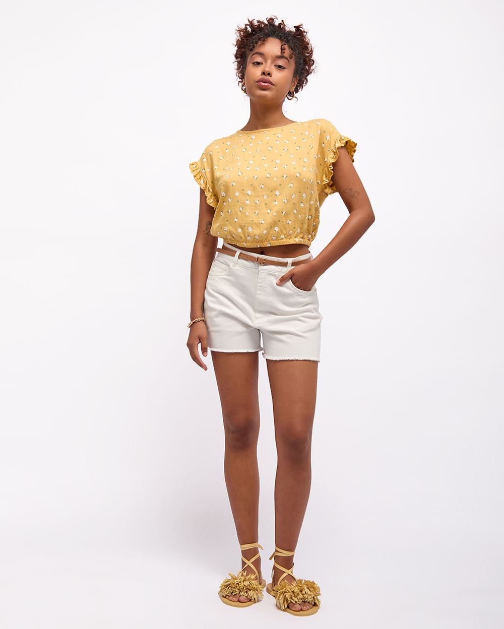 Blusa-Mujer-Briseida-Mostaza-Brillante-S