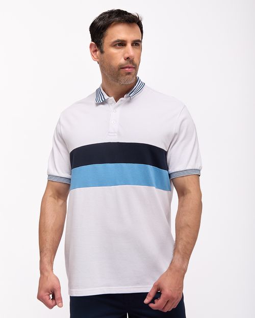 Polo Cuello Camisa Hombre Lowther Blanco Optico