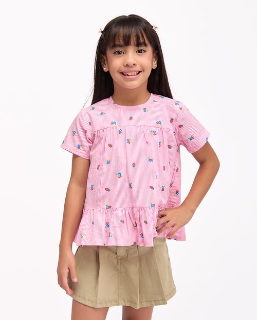 Blusa Niña Ketty Blanco Optico