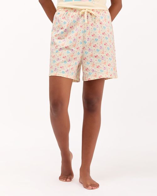 Short Pijama Mujer Jaz Crema Pastel