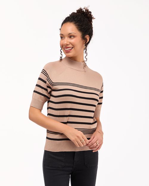 Chompa Mujer Valentina Print Beige