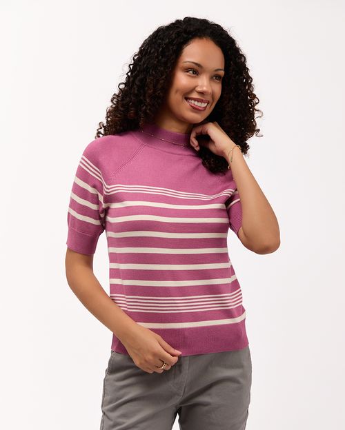 Chompa Mujer Valentina Print Violeta
