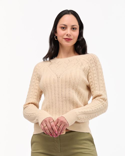 Chompa Mujer Sofy Beige Latte