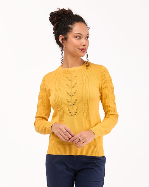 Chompa Mujer Mora Mostaza Golden