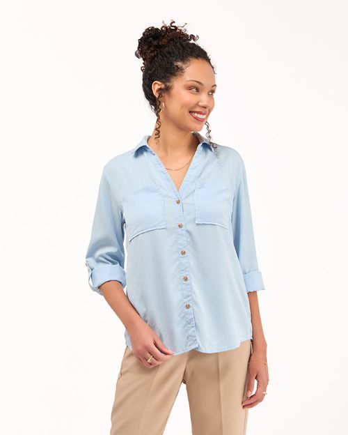 Blusa Mujer Miluska Celeste Artico