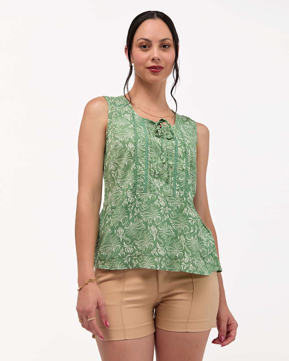 Blusa-Mujer-Maribel-Print-Verde-Pad-S