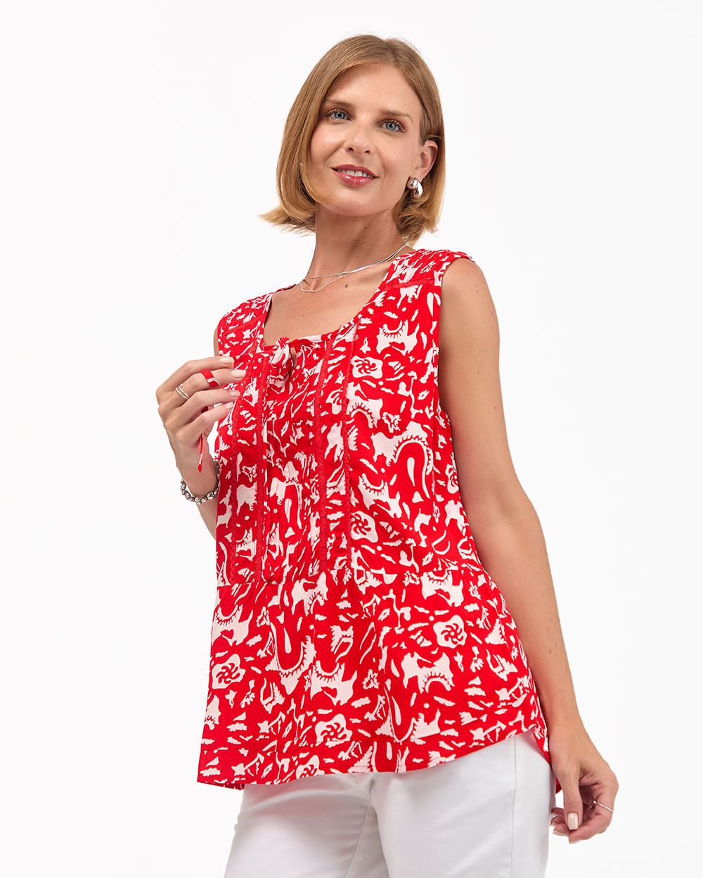 Blusa-Mujer-Maribel-Print-Rojo-Flama-S