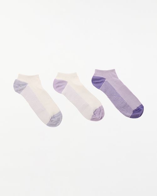 Calcetines Pack x 3 Mujer Damaris Coco/Lila/Morado