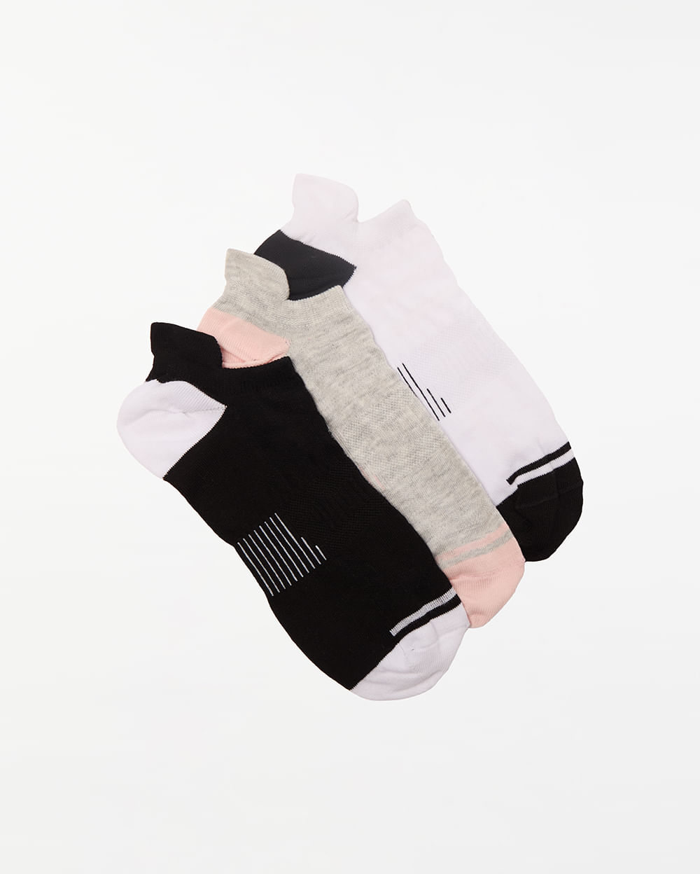Calcetines-Pack-x-3-Mujer-Cayetana-Blanco-Negro-Melange-U