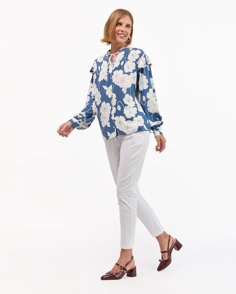 Blusa-Mujer-Agnes-Print-Acero-Lavanda-S