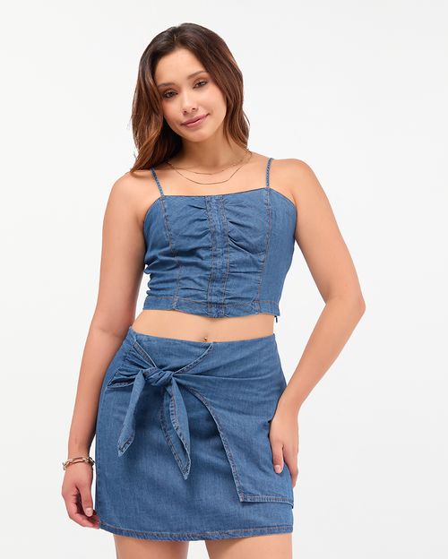Top Denim Mujer Samira Total Stone Green