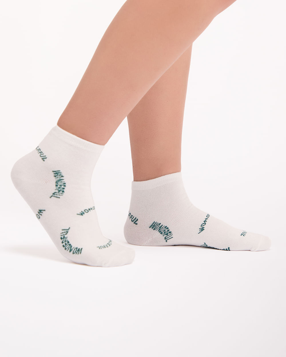 Calcetines-Pack-x-3-Mujer-Daniela-Verde-Blanco-Perla-U