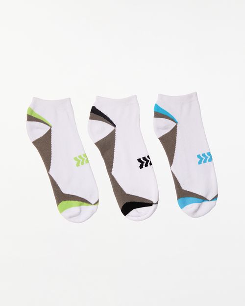 Calcetines Pack X 3 Hombre Franco Blanco Optico