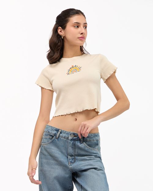 Polo Mujer Ari Crema Pastel
